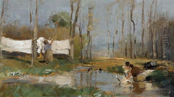 Wascherinnen Am Fluss - view 1