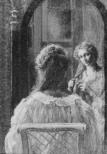 Jeune Femme Faisant Sa Natte Devant Un Miroir by Marie Louise Catherine Breslau