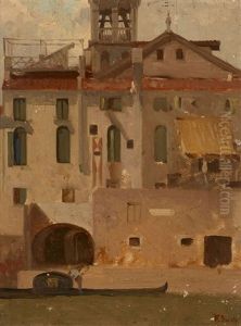 Facades Sur Un Canal, Venise by Germain Fabius Brest