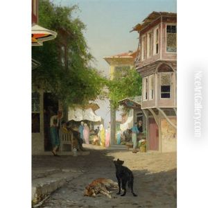 Femmes A La Fontaine A Constantinople by Germain Fabius Brest