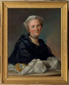 Portrait De Jeune Femme A La Bourse by Pierre Allais