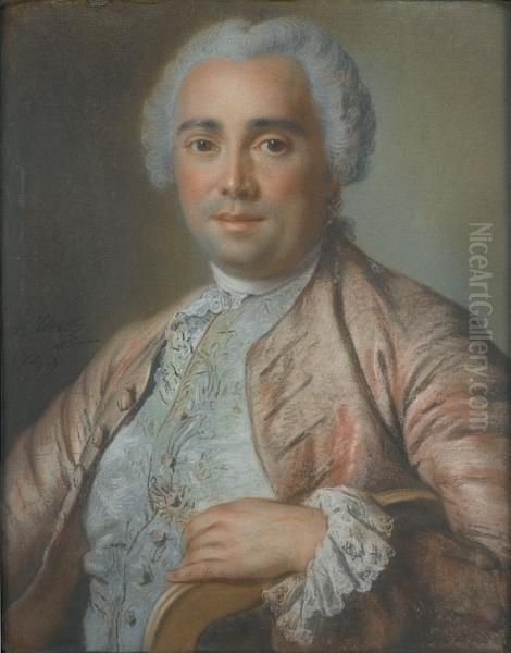 Portrait Of A Gentleman, Half-length, In Asalmon - view 1