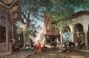 A Street In Istanbul by Germain Fabius Brest