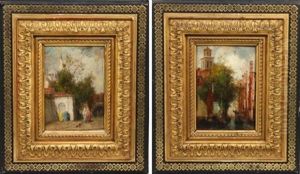 Vue D"istanbul (+ Vue De Venise; Pair) by Germain Fabius Brest