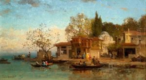 Scene Animee Au Bord Du Bosphore