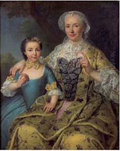Portrait D'une Mere Et Sa Fille by Pierre Allais