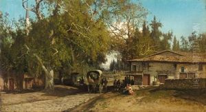 Caravane Turque Dans Un Paysage