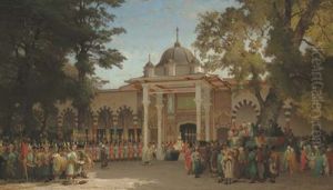 Le Beiram; Ceremonie De Baise-main A Constantinople, Sous Le Sultan Mahmoud Ii by Germain Fabius Brest