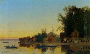 Sonnenuntergang Uber Dem Bosporus by Germain Fabius Brest
