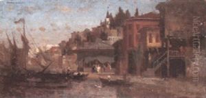 Bateaux A Quai Sur Le Bosphore