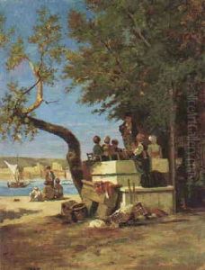 Figurliche Szene Aus Dem Orient by Germain Fabius Brest