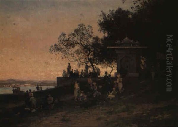 Figures On The Shore Of The Bosphorus - view 1