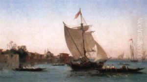 On The Bosphorus by Germain Fabius Brest