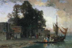 By The Bosphorus by Germain Fabius Brest