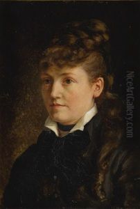 Portrait Of A Woman Traditionally Identified As Berthe Morisot by Georges Bretegnier