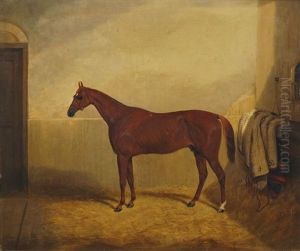 Racing Horse In A Stable, Reputed To Be Daniel O'rourke, Winner Of The Epsom Derby, 1852 Racing Horse In A Stable, Reputed To Be Daniel O'rourke, Winner Of The Epsom Derby, 1852