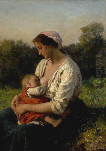 Jeune Mere Allaitant Son Enfant - view 1