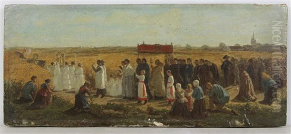 Study For "the Blessing Of The Wheat" - view 1