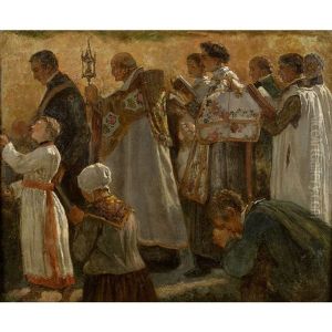 La Procession Des Bles by Jules Breton