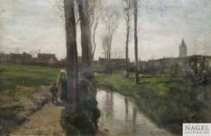 Landschaft Bei Courrieres by Jules Breton