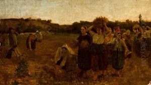 Retirada De Las Espigadoras by Jules Breton