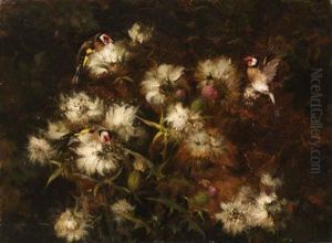 Goldfinches On Thistledown