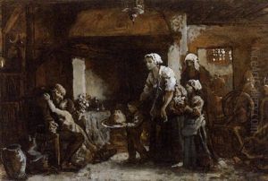 La Fete Du Grand-pere by Jules Breton