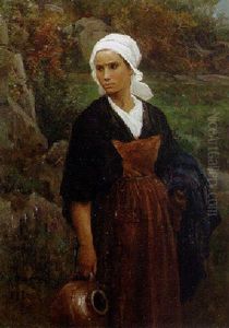 Femme Portant Une Cruche