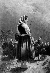 Gardeuse De Dindons by Jules Breton