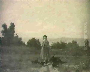 Die Huhnerhuterin by Jules Breton