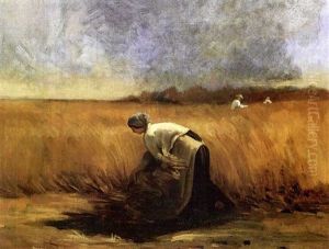Harvesting At Cernay, A Study by Jules Breton