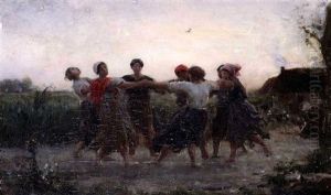 Ronde De La Saint-jean, A Courrieres by Jules Breton
