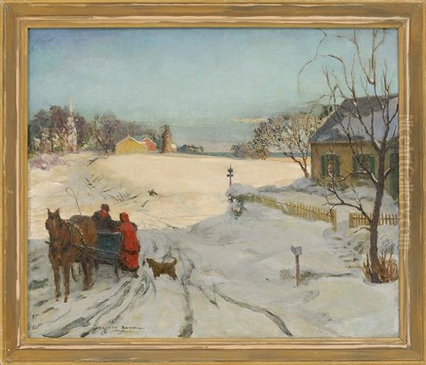 Winter Sleigh Ride, Possibly Chatham, Massachusetts - view 1