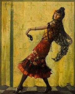 The Spanish Dancer (advertising Illustration) by Harold Matthew Brett