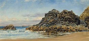 The Black Rock, Tresaithe, Wales by John Brett