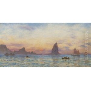 Cornish Coast Near Newquay by John Brett