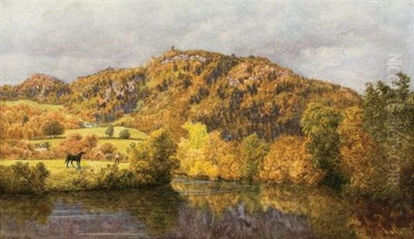 Figures In A River Landscape - view 1