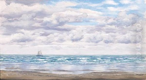 Gathering Clouds, A Fishing Boat Off The Coast - view 1