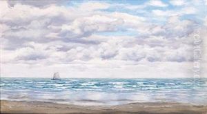 Gathering Clouds, A Fishing Boat Off The Coast