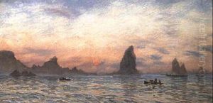 The Cornish Coast Near Newquay by John Brett