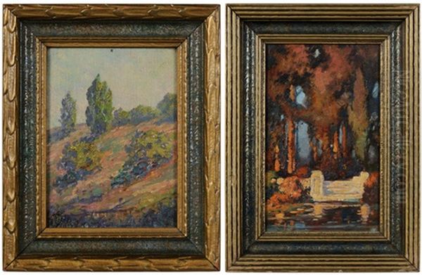 Untitled (hillside) (+ Untitled (garden At Sunset), Various Sizes; Set Of 2) - view 1