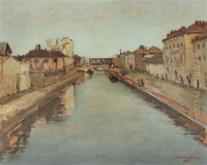 Il Naviglio A S. Cristoforo by Cesare Breveglieri