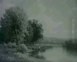 Fishing On The Pond by James Renwick Brevoort