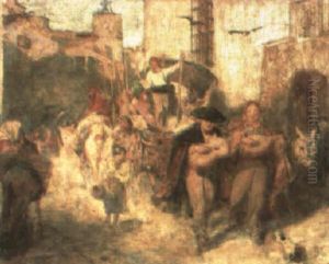 Campesino Andaluces Regresando De La Romeria by Henry Charles Brewer