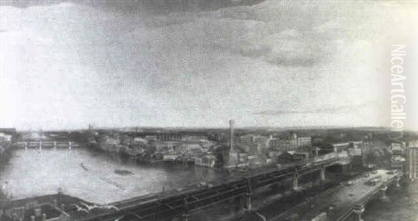 A View From Waterloo Bridge Looking East Down The River Thames To Tower Bridge - view 1