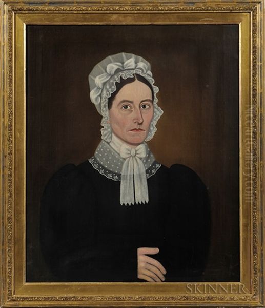 Portrait Of A Woman In A Black Gown - view 1