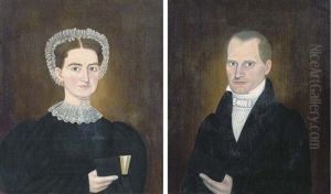 Potraits Of Lucinda And Matthew Robbin (pair) by John Brewster Jr.