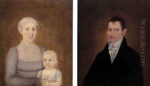 Mrs. Caleb Hall With Son John by John Brewster Jr.