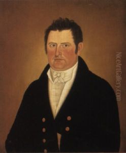 Portrait Of A Man In A Frock Coat With Gold Buttons