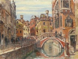 Venetian Canal Scene by Anna Richards Brewster